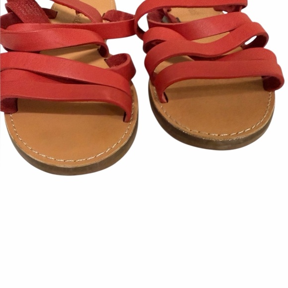 MADEWELL The Boardwalk Multi Strap Sandals Red Size 7